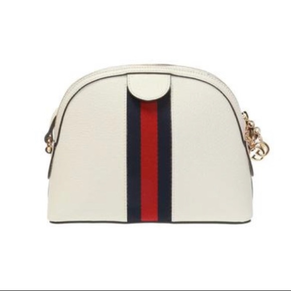 ✨SOLD!✨NEW!✨GUCCI✨GG SUPREME TEXTURED LEATHER DOME BAG - Picture 2 of 16